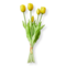 Soft Touch Faux Tulip Bunch - Yellow Artificial Flower Stems for Everyday Decor, 16" Tall, Easy Care